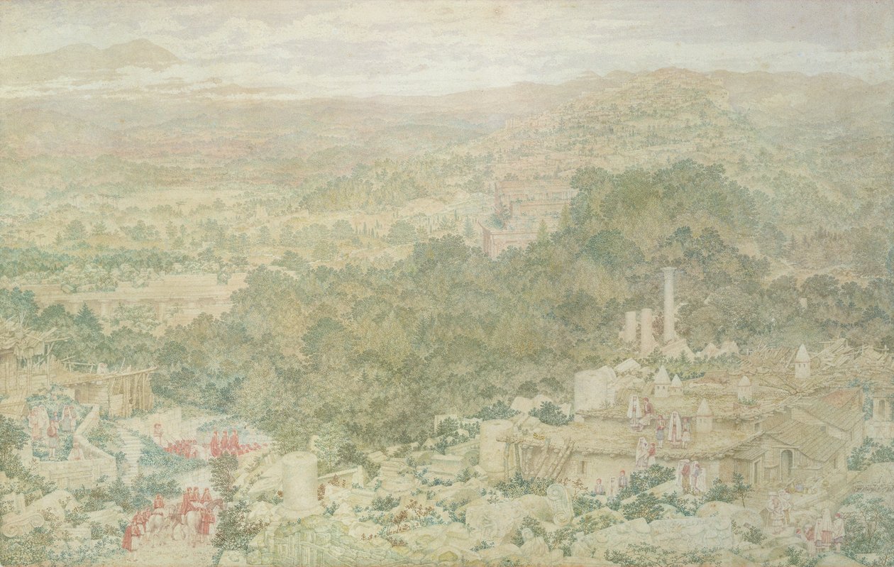 Abadia de Bolton (caneta e tinta e aquarela) de Peter de Wint