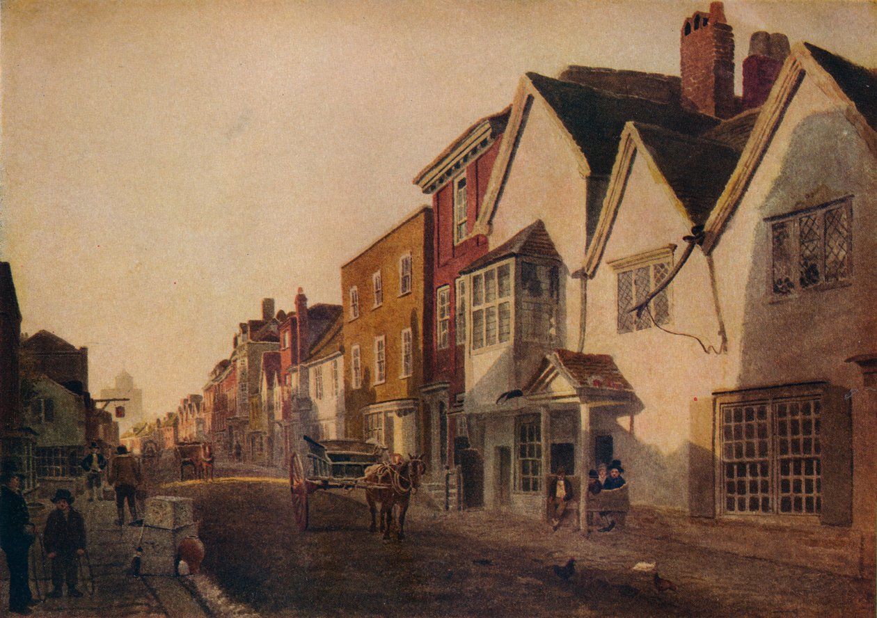 Eton High Street, século c19th, 1924 de Peter de Wint