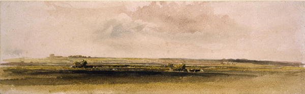 Fenação em Lidcolnshire Wolds (aguarela sobre papel) de Peter de Wint