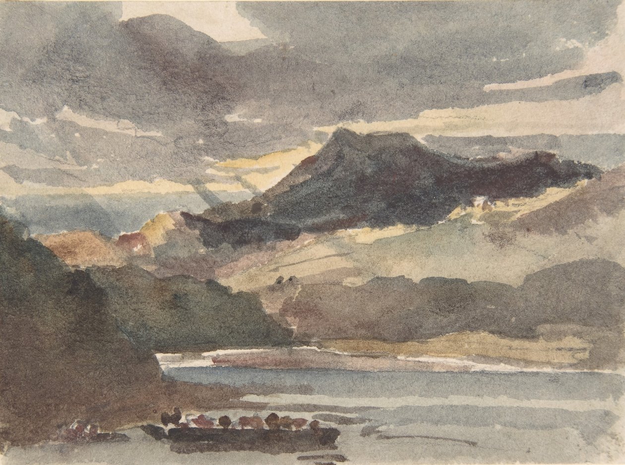 Estudo para The Ferry, depois de 1829. de Peter de Wint