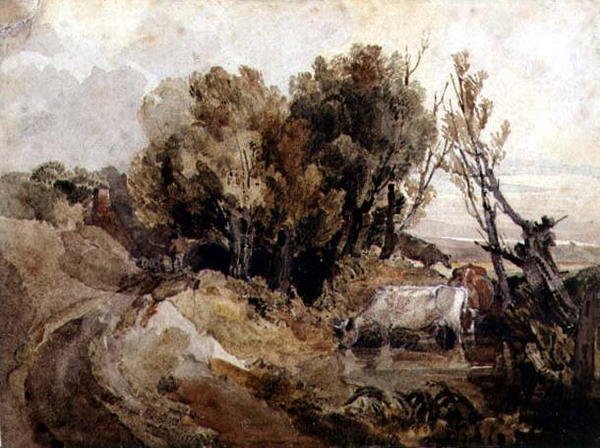 O Local de Bebida (aguarela sobre papel) de Peter de Wint
