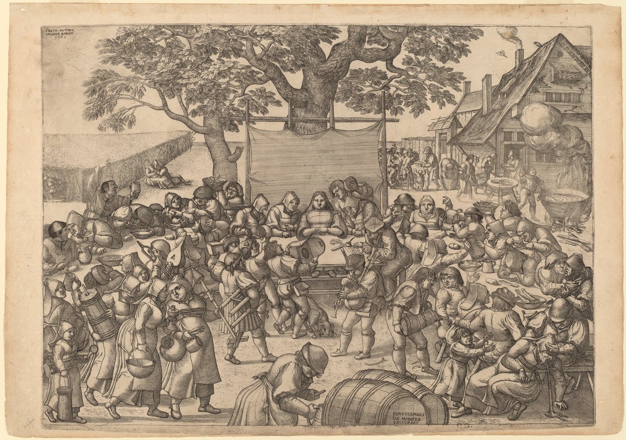 A grande festa de casamento rústica de Peter van der Borcht