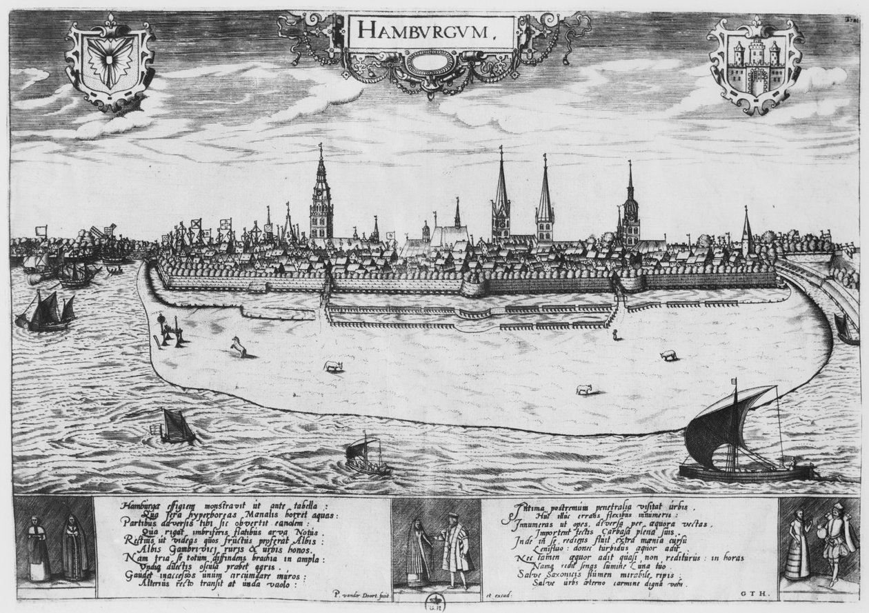 Vista de Hamburgo de Peter van der Doort