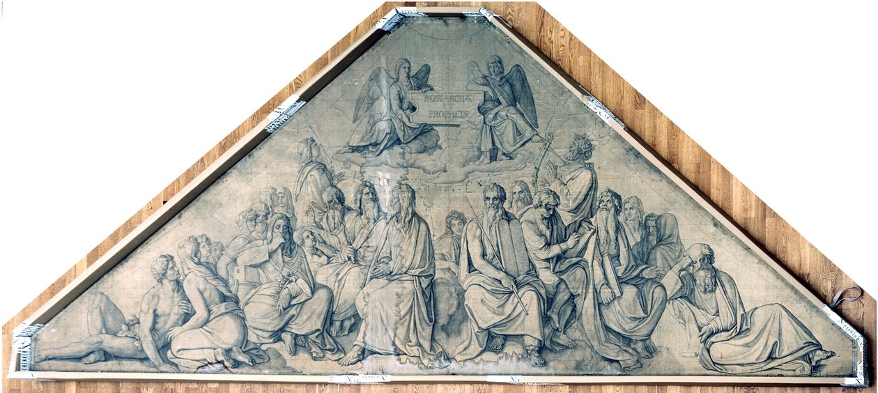 Patriarcas e profetas. Cartão para os frescos da igreja de São Luís em Munique de Peter von Cornelius