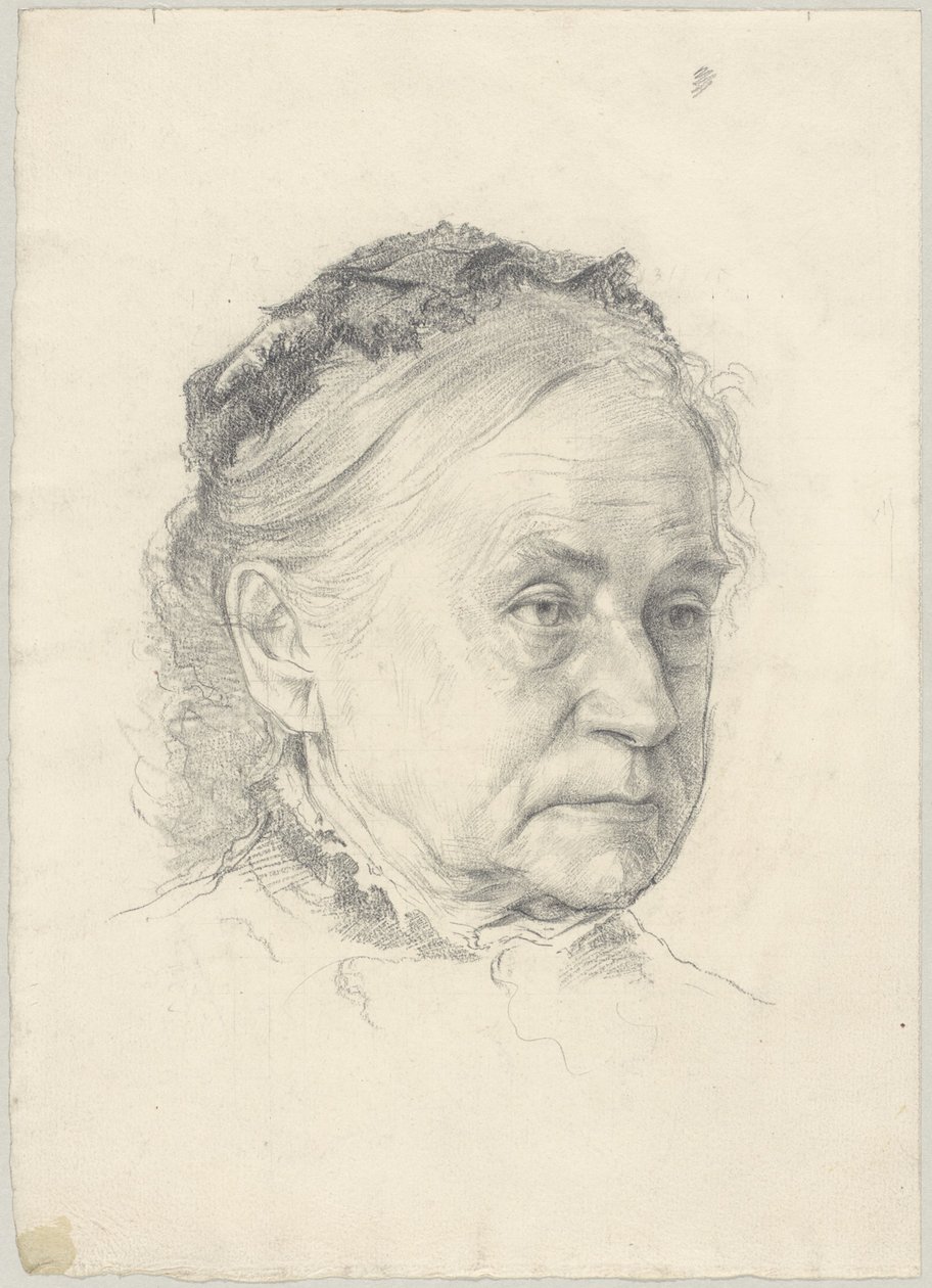 Retrato da mãe da artista de Peter von Halm