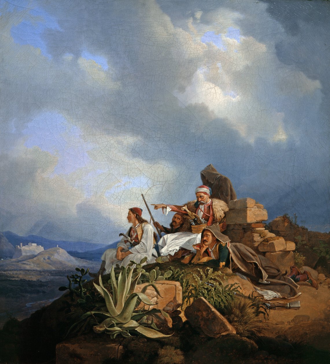 Armatoles perto de Atenas, 1829 de Peter von Hess