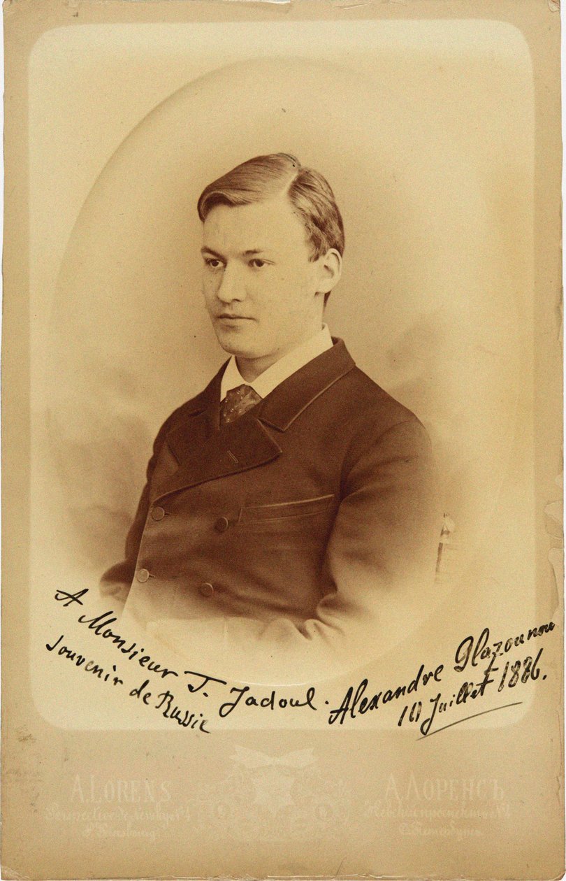 Retrato do compositor Alexander Glazunov 1865-1936, 1886. de Petersburg . Photo studio Alfred Lorens