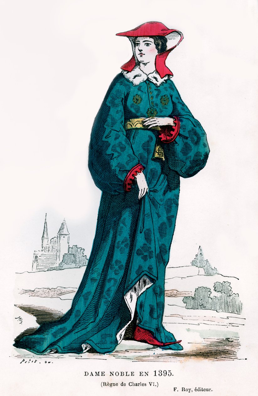 Nobre mulher da época de Carlos VI da França, 1395 1882-1884 de Petit