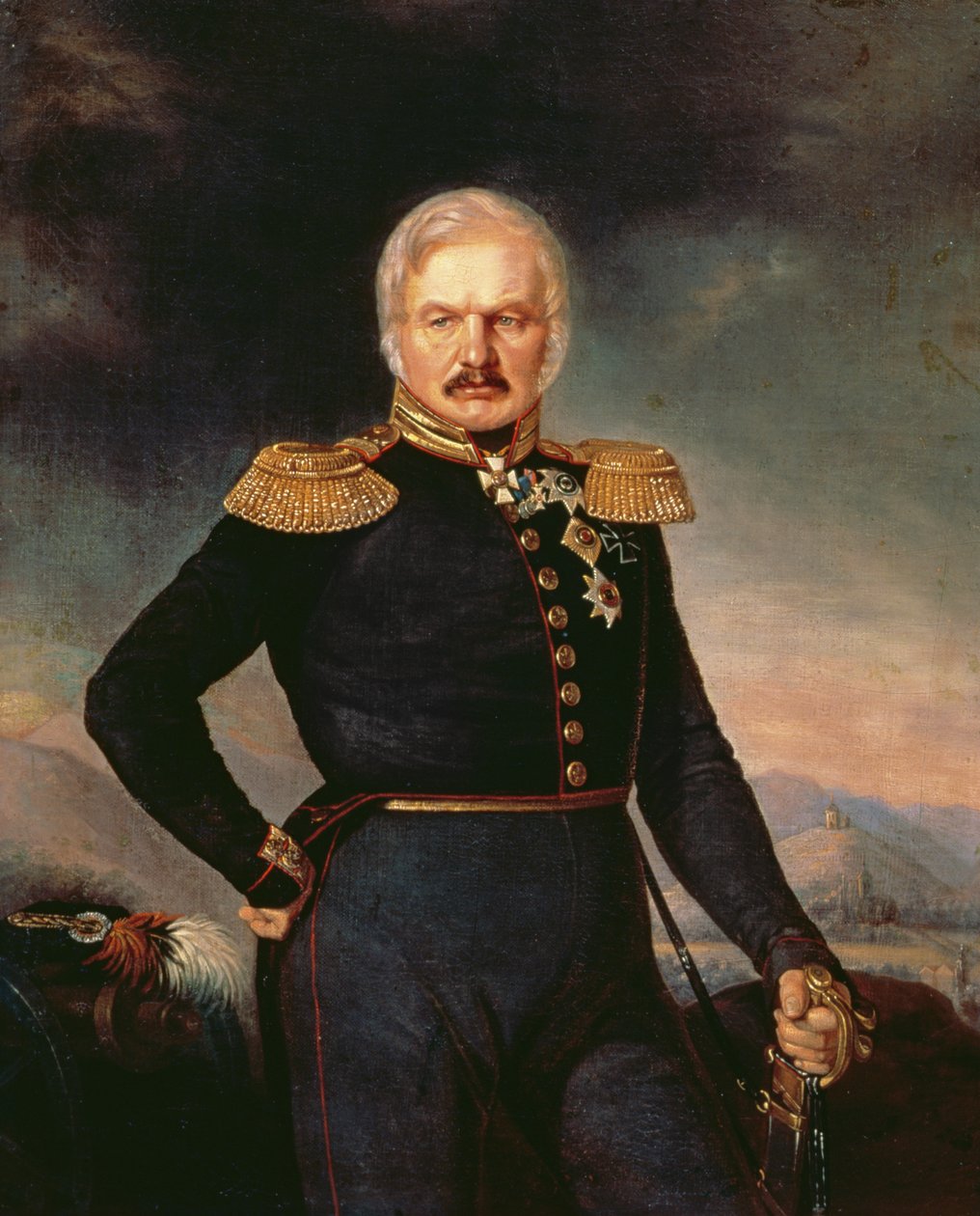 Retrato do general Alexei Ermolov (1816-27), c.1843 de Petr Zakharovich Zakharov Chechenets