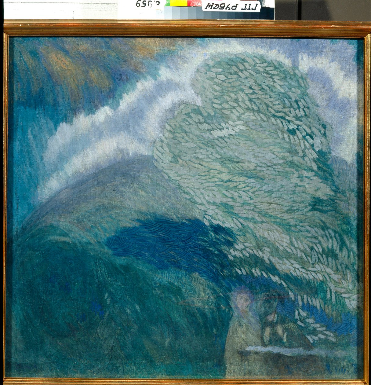 "Les amants de la tempete" (Amantes da Tempestade) Peinture de Pyotr Savvich Utkin (1877-1934) 1908 Dim 76,5x81 cm State Tretyakov Gallery, Moscovo de Petr Savvic Utkin