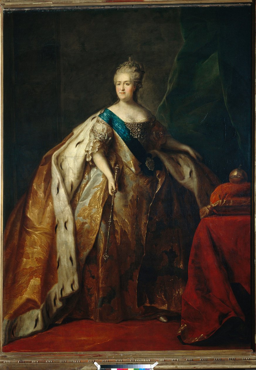 Retrato da Imperatriz Catarina II (Marthe Helene Skavronskaia de Petr Semenovich Drozhdin