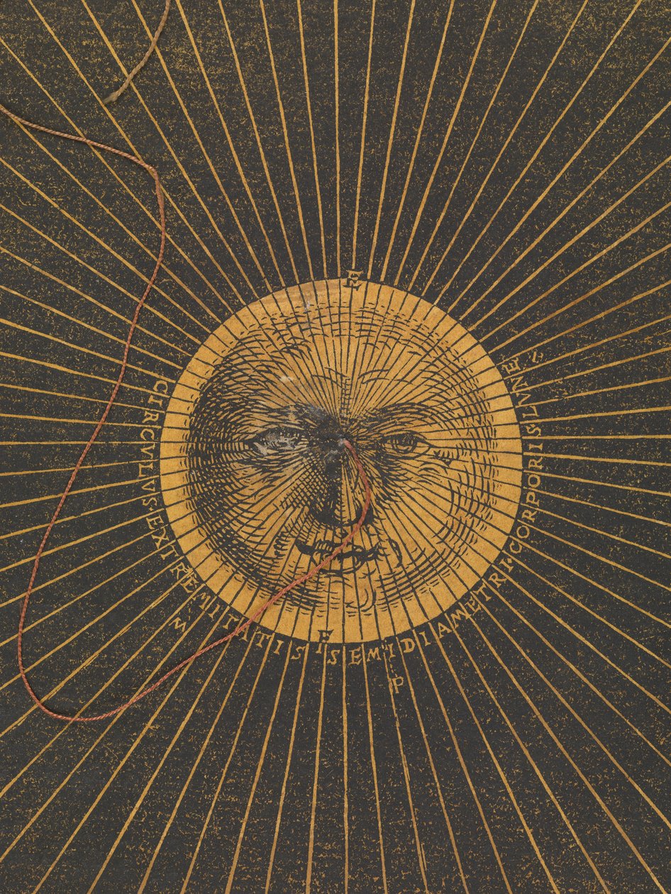 Volvelle apresenta as regras de previsão dos eclipses solares e lunares de Petrus Apianus