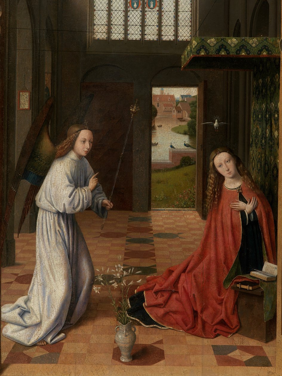 Detalhe da Anunciação de Petrus Christus
