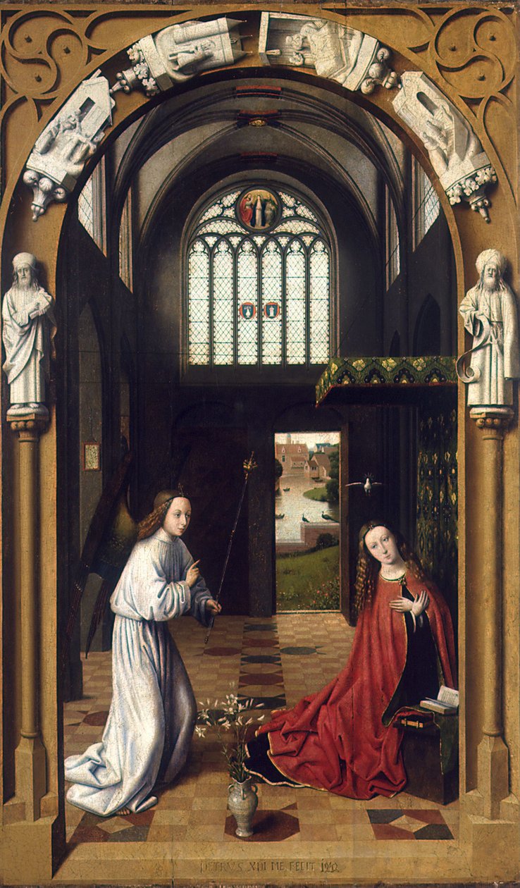 A Anunciação, 1452. de Petrus Christus