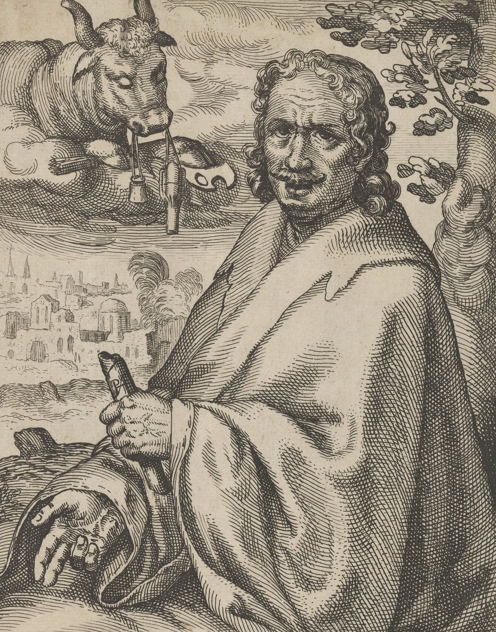 Lucas, de Os Quatro Evangelistas, 1610-20. de Petrus Feddes