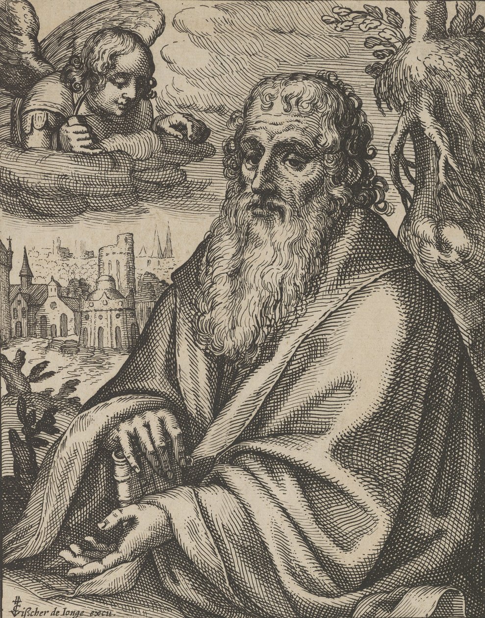 Mateus, de Os Quatro Evangelistas, 1610-20. de Petrus Feddes