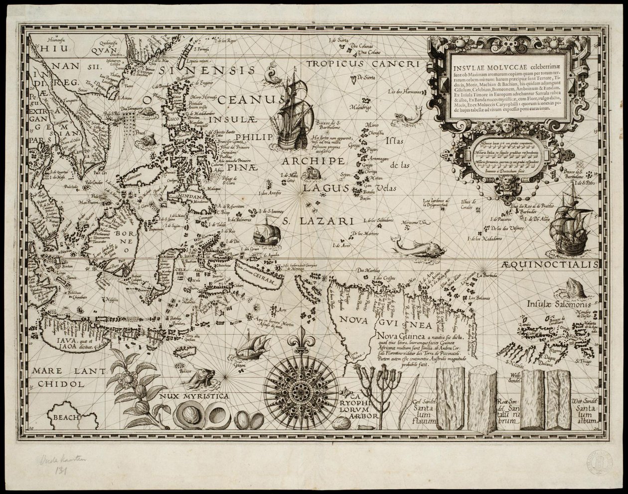 As Ilhas Molucas são famosas pela grande abundância de especiarias que enviam para todo o mundo… de Petrus Plancius