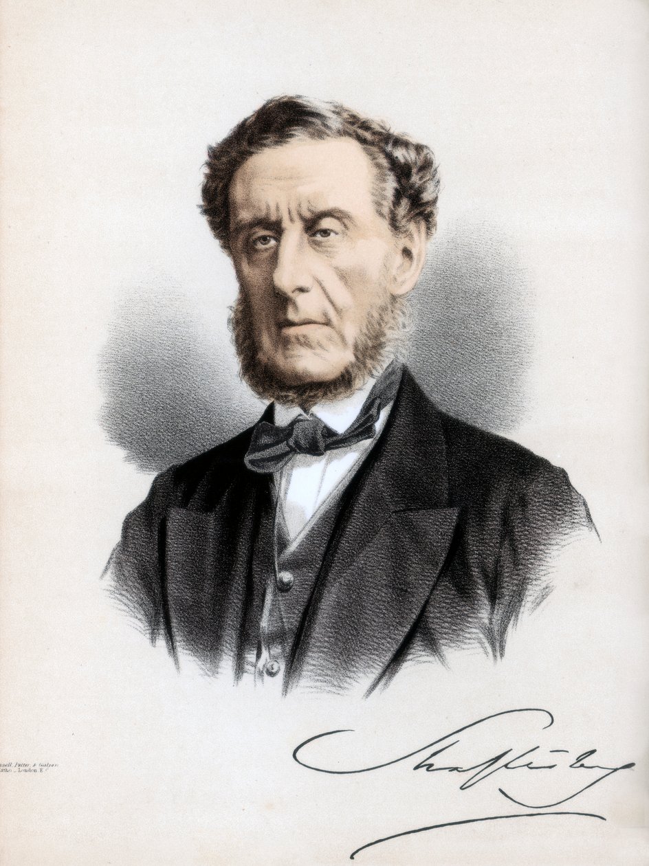 Anthony Ashley Cooper, 7º Conde de Shaftesbury, político e filantropo inglês, c1890. de Petter and Galpin Cassell