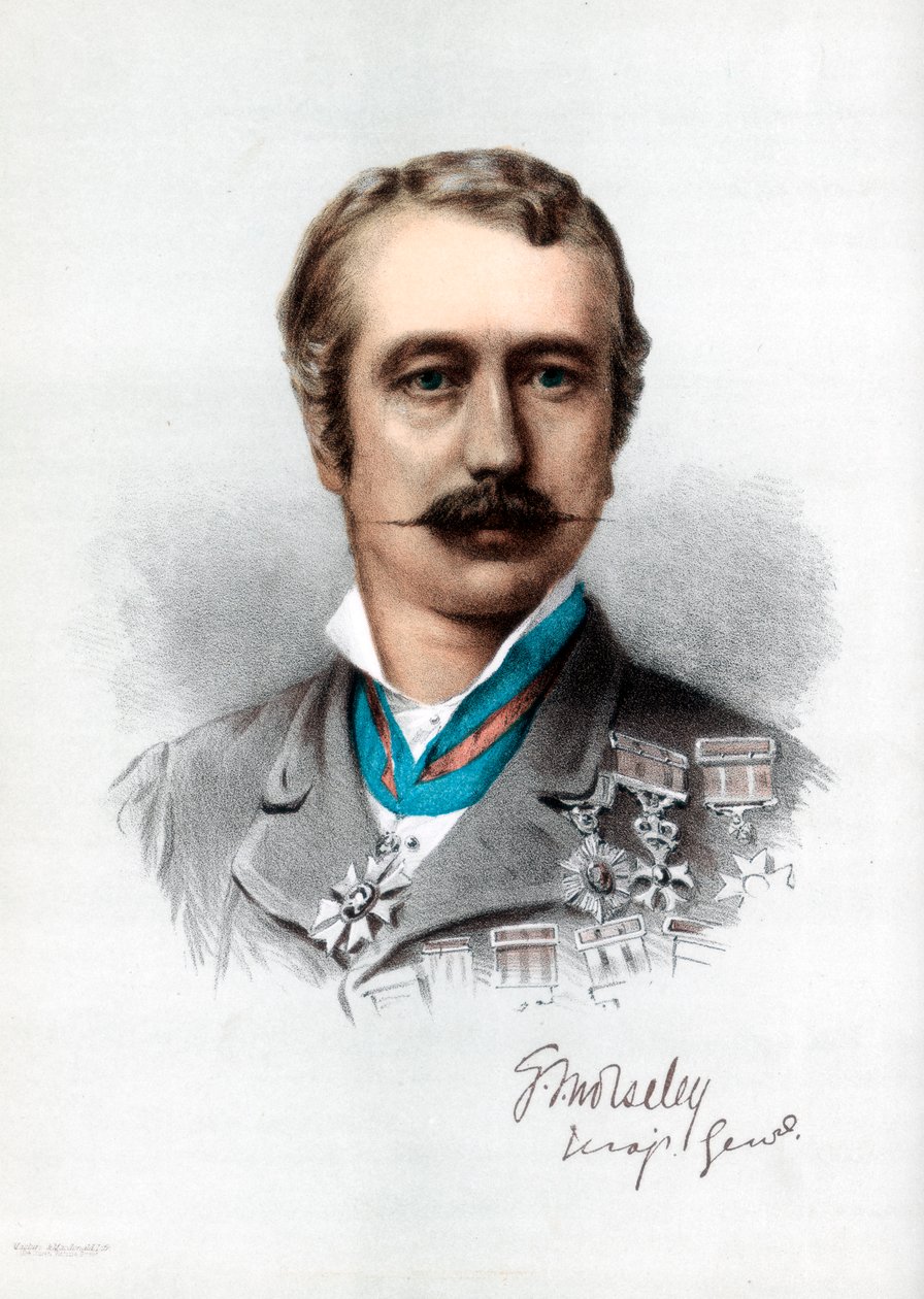 Garnet Joseph Wolseley, 1º Visconde Wolseley, soldado britânico nascido na Irlanda, c1890. de Petter and Galpin Cassell