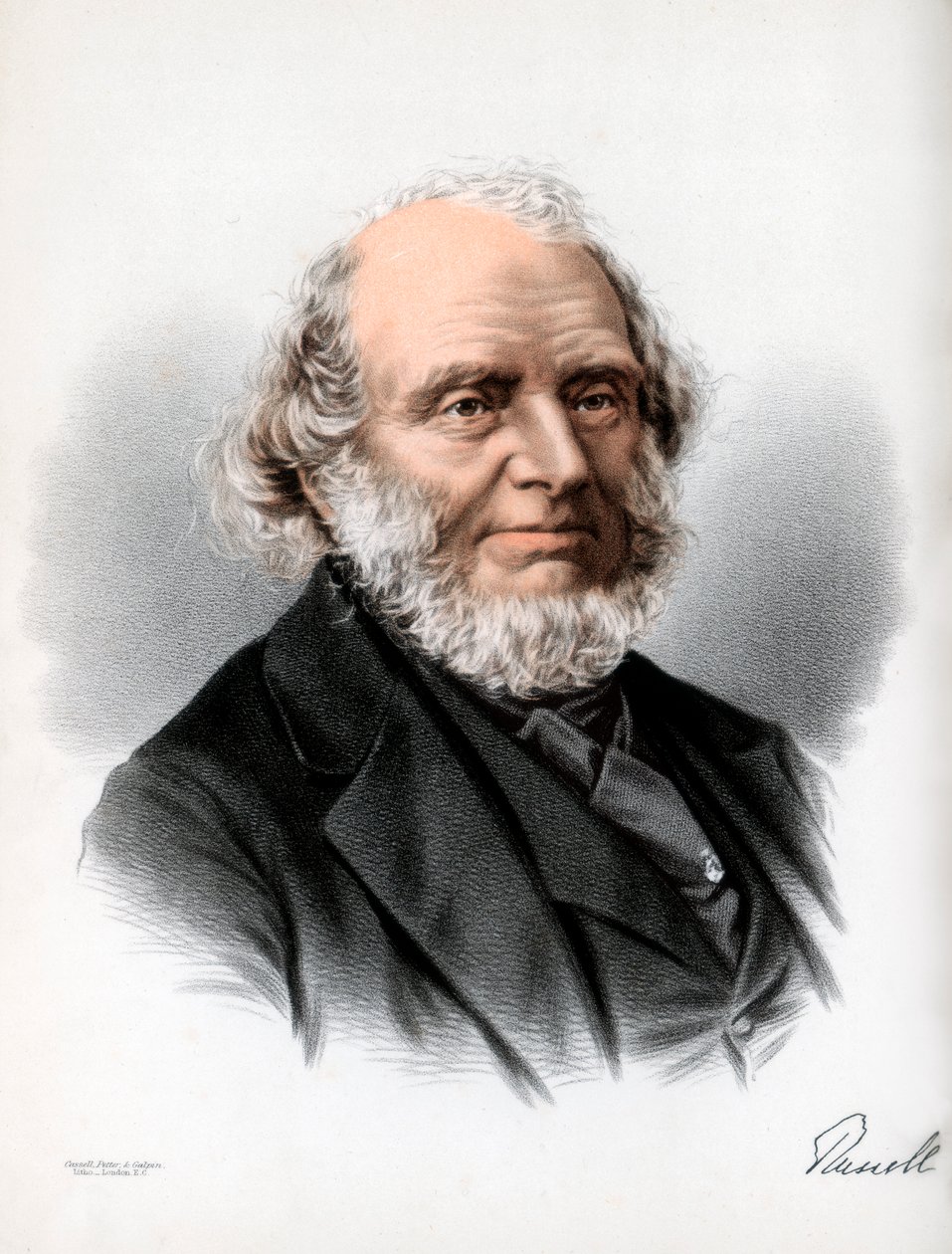 John Russell, 1o Earl Russell, político inglês Whig e Liberal, c1890. de Petter and Galpin Cassell
