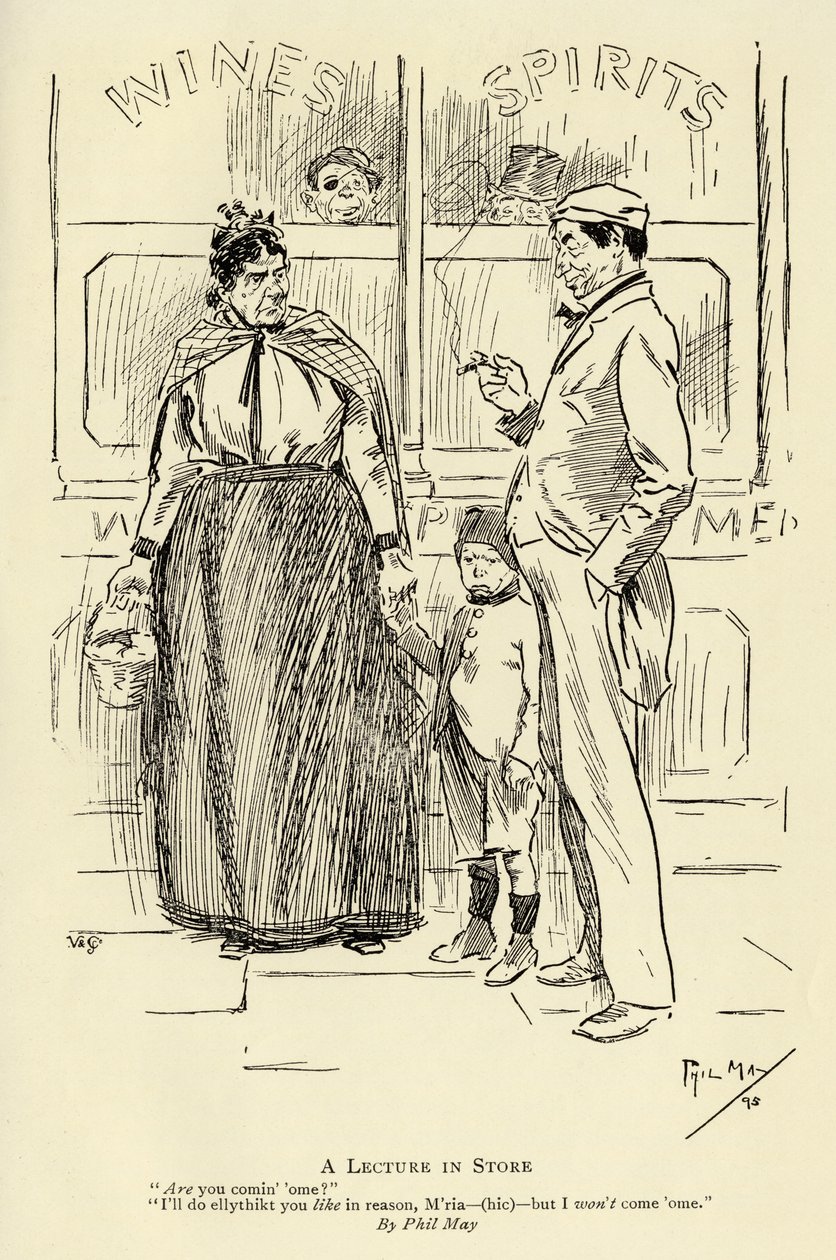 Uma Palestra na Loja, 1895 de Phil May