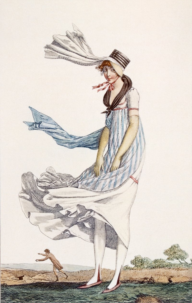 Um vestido de verão para senhoras, 1800 de Philibert Louis Debucourt