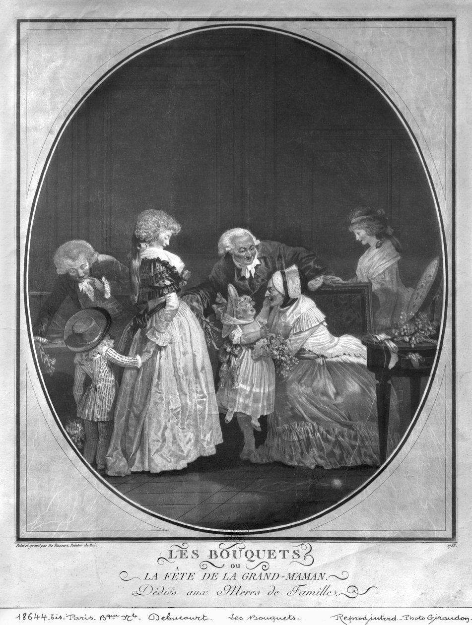 Cachos de flores ou celebrando a avó, 1788 de Philibert Louis Debucourt