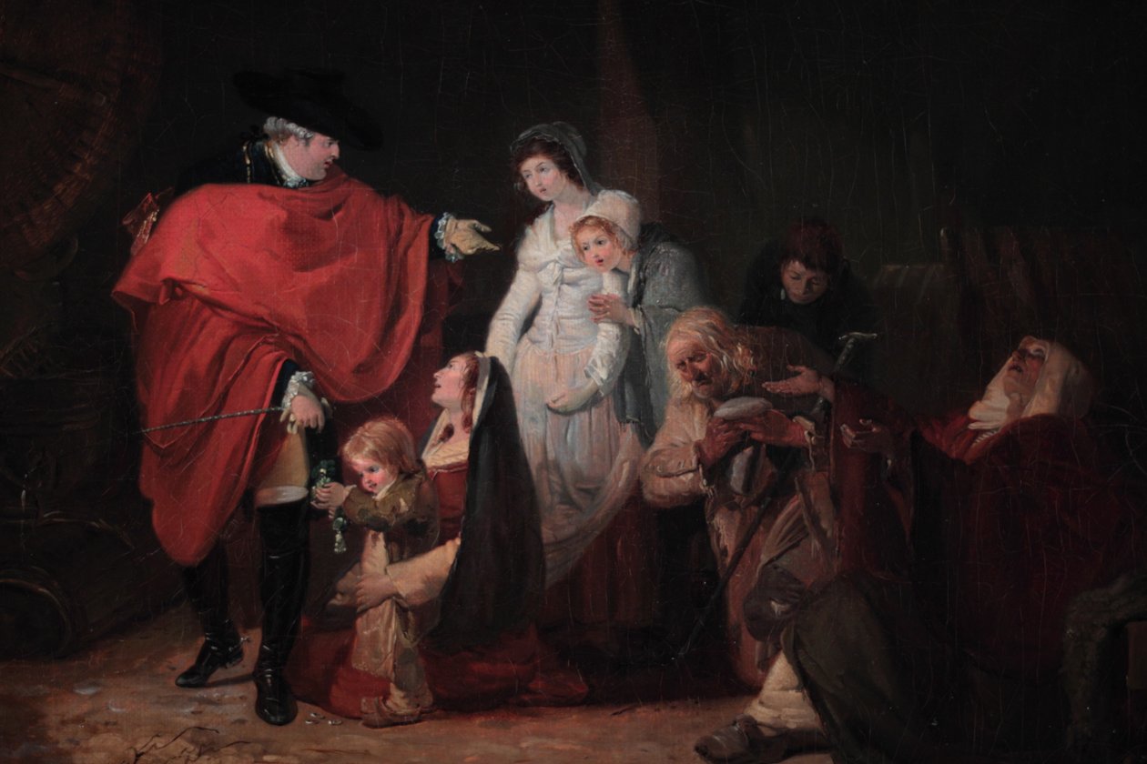 O traço da humanidade de Luís XVI (detalhe) de Philibert Louis Debucourt