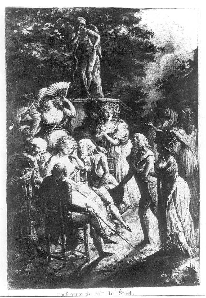 Encontro com Madame de Stael (1766-1817) de Philibert Louis Debucourt