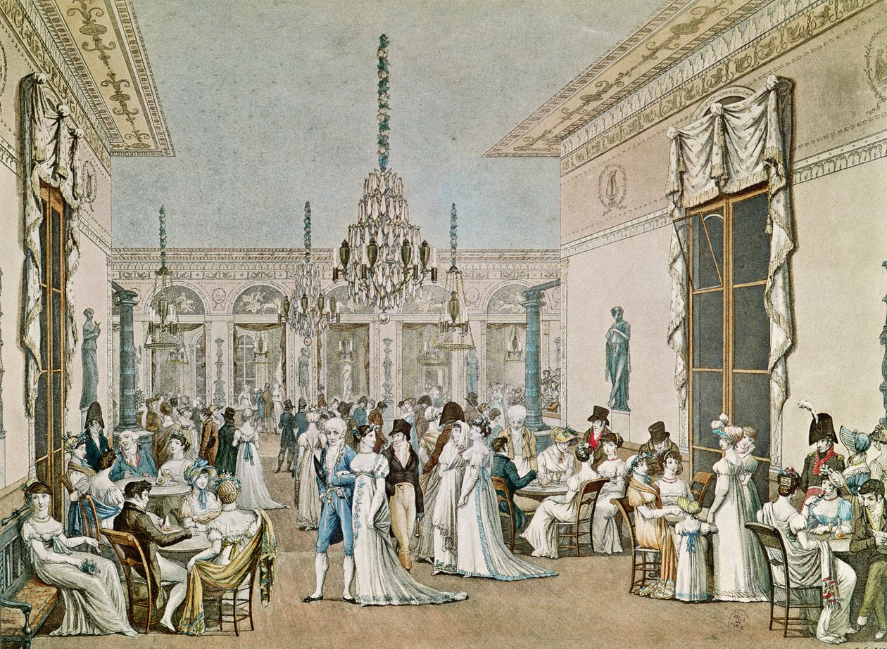 O Café Frascati em 1807 (veja também 177420) de Philibert Louis Debucourt