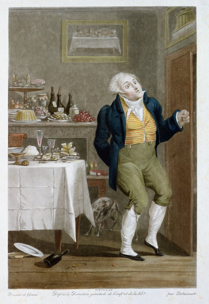 O fim dos gastrônomos de Philibert Louis Debucourt