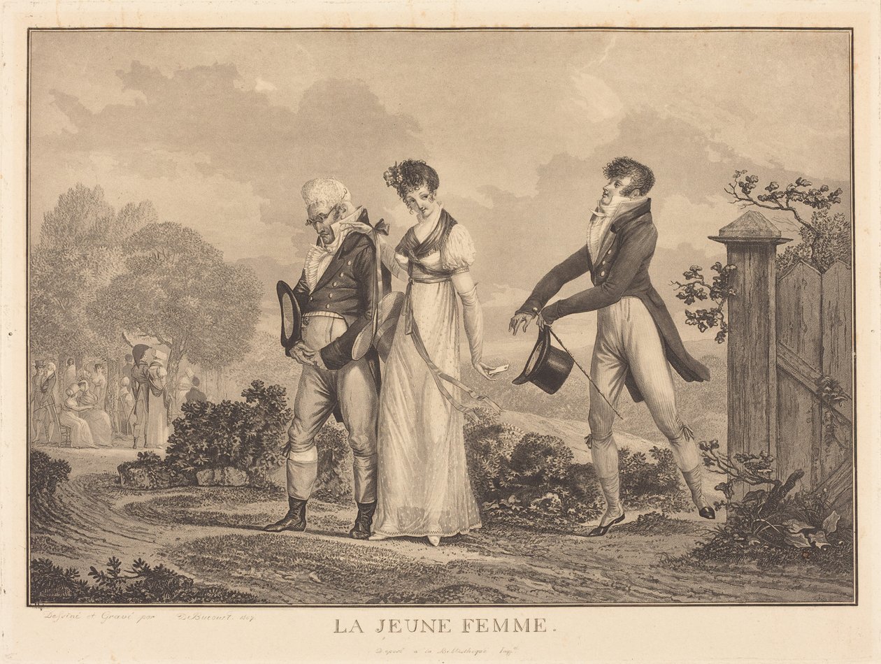 A jovem mulher de Philibert-Louis Debucourt