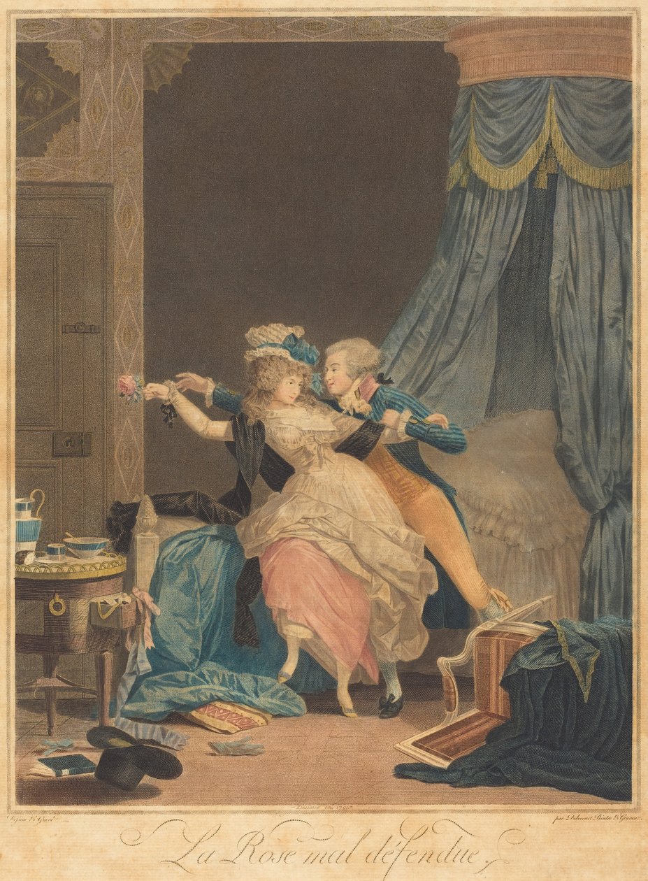 A rosa mal defendida de Philibert-Louis Debucourt