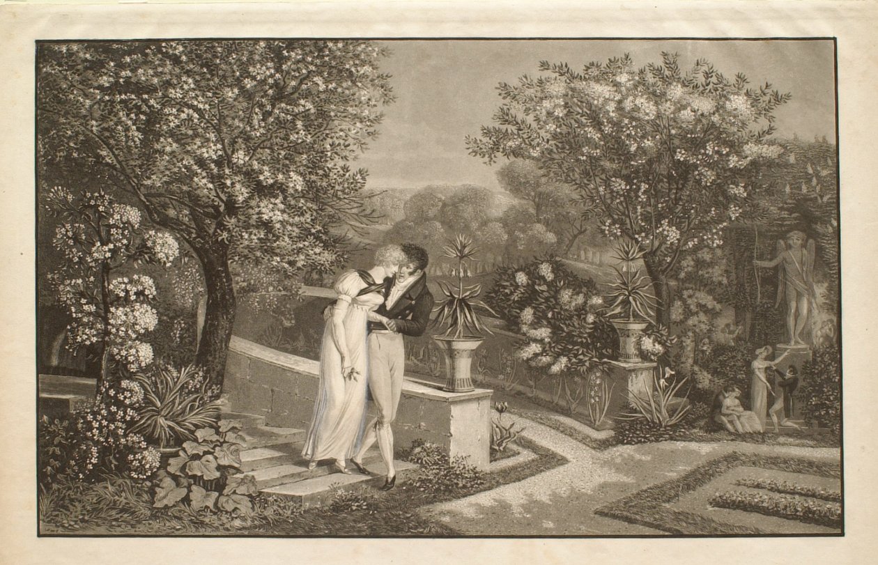 Primavera, ou Os amantes de Philibert-Louis Debucourt