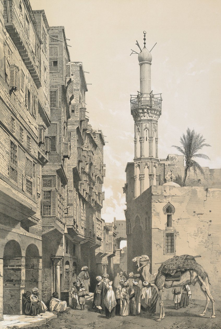 Uma rua na cidade de Roseta de Philibert Joseph Girault de Prangey