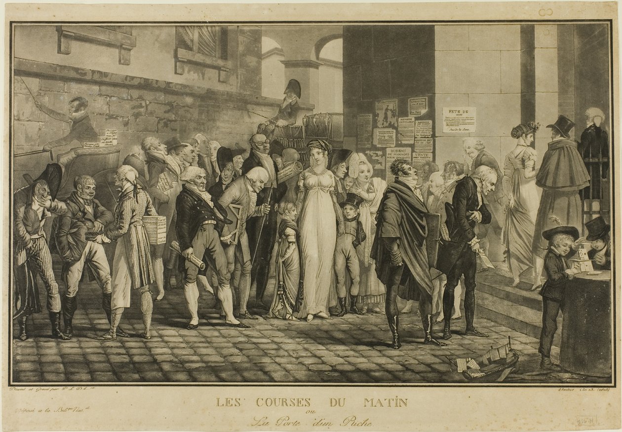 Na porta de uma casa rica de Philibert Louis Debucourt
