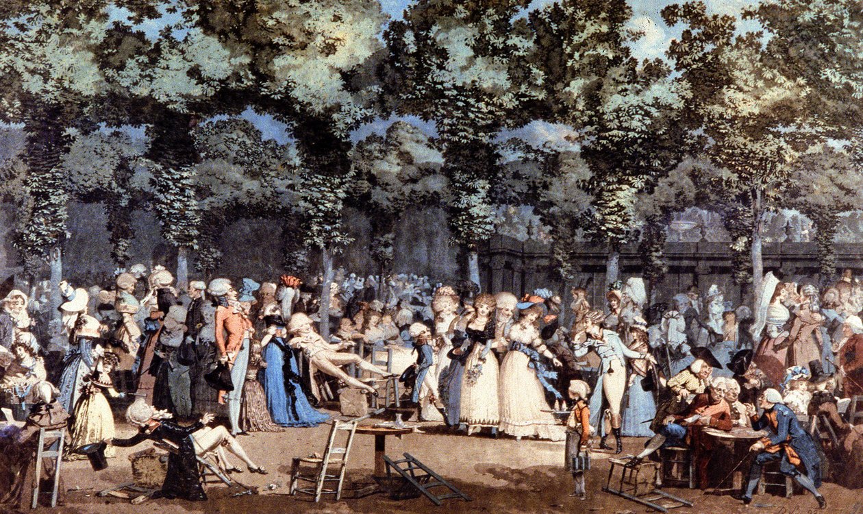 Festival no Palais Royal, Paris de Philibert Louis Debucourt