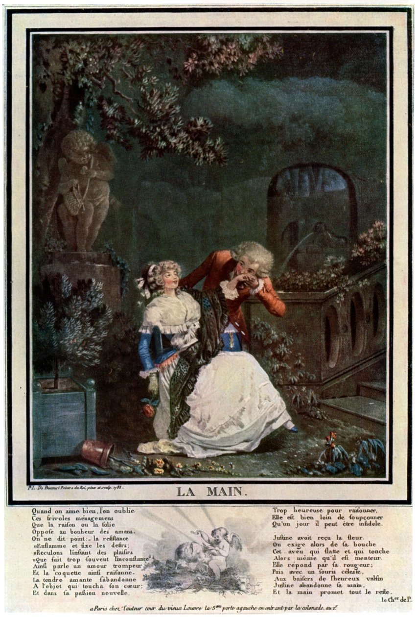 La Main, 1788, 1931. de Philibert Louis Debucourt