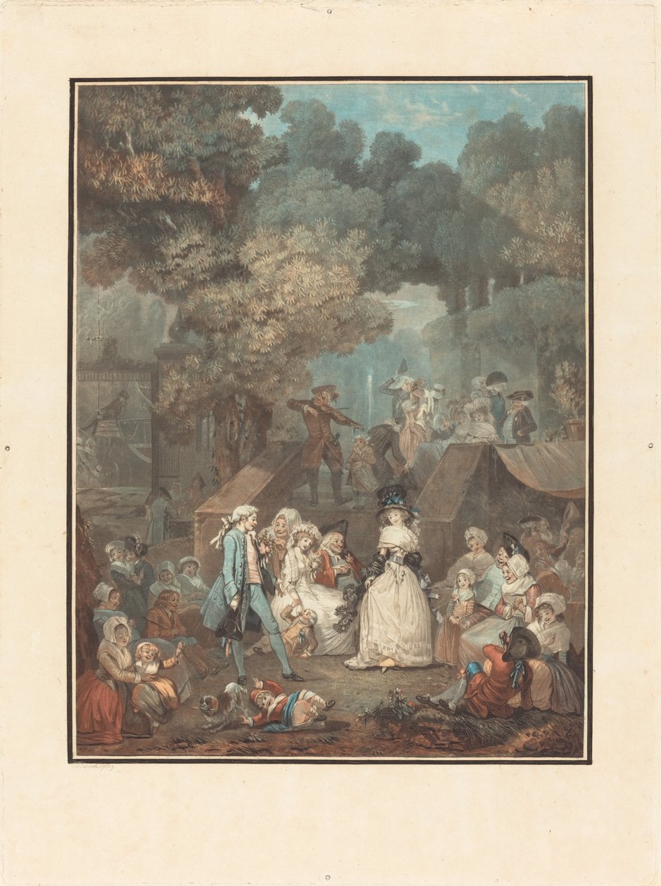 O casamento no castelo de Philibert Louis Debucourt