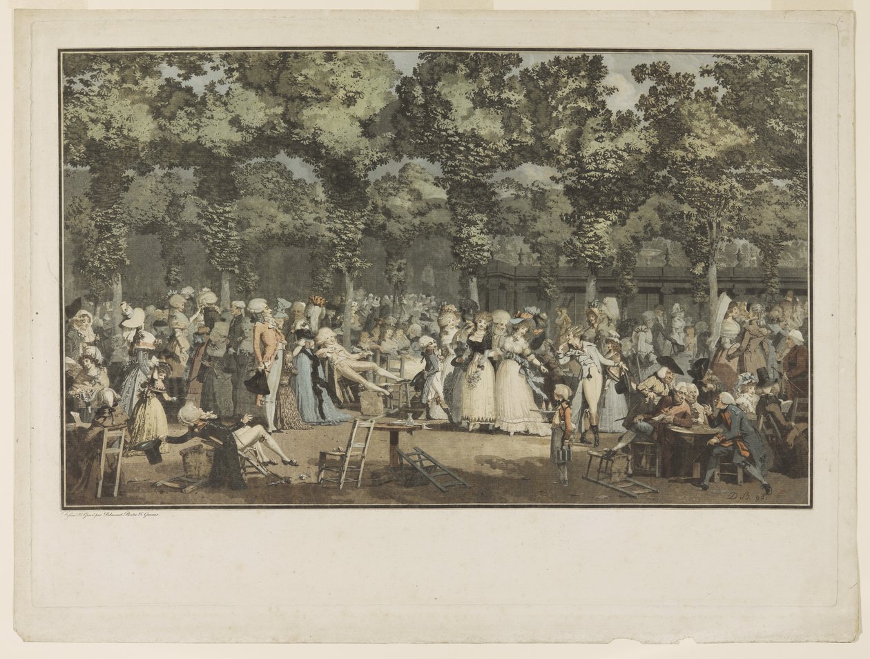 A Promenade Pública de Philibert Louis Debucourt