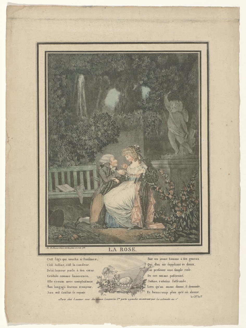 La Rose, 1788 de Philibert Louis Debucourt