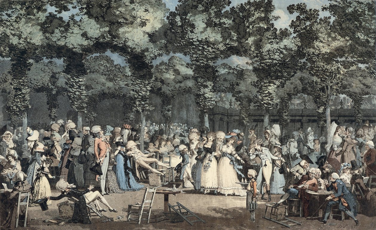 O passeio público no Palais-Royal de Philibert Louis Debucourt