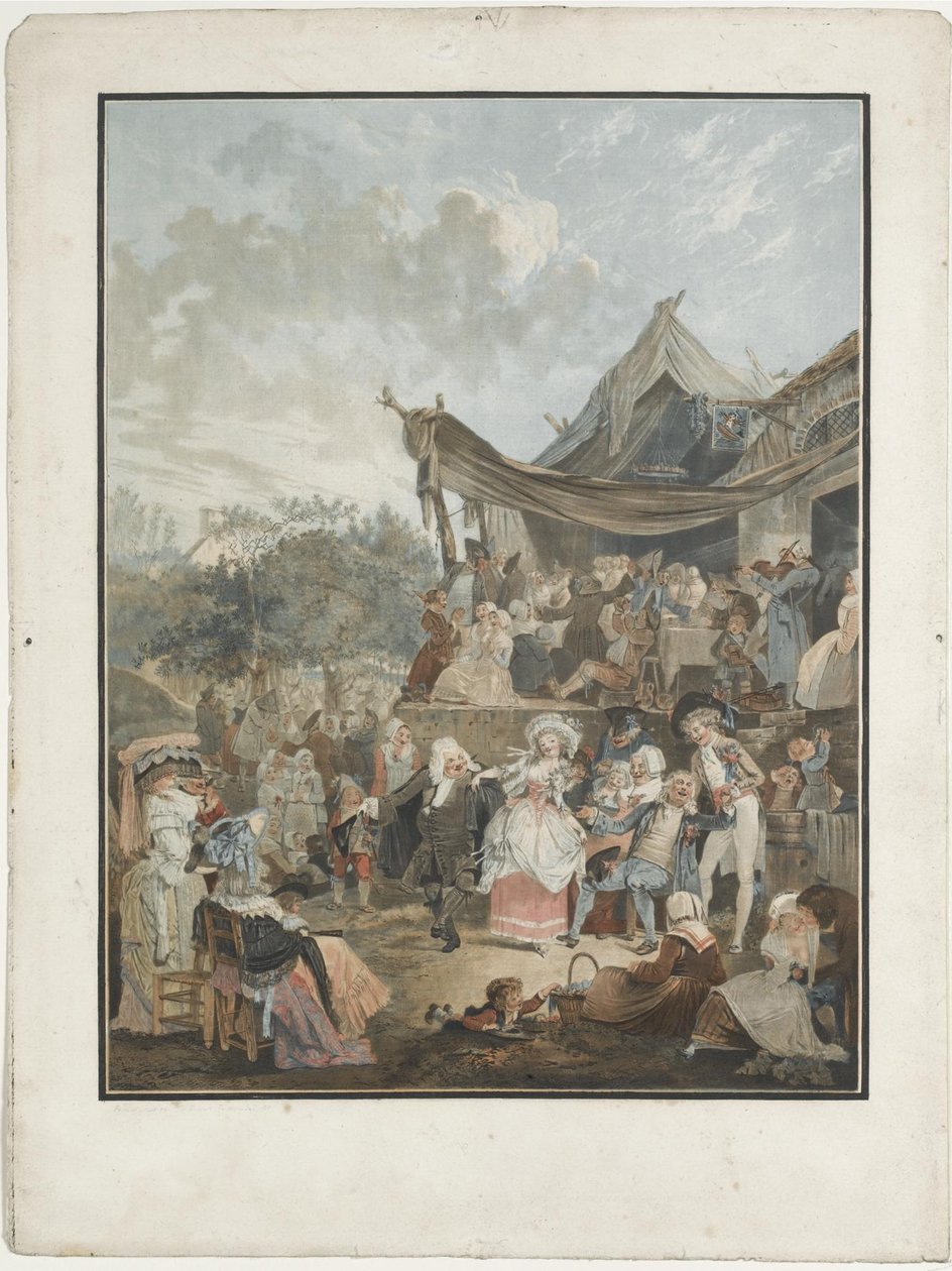 O Minueto da Noiva, 1786 de Philibert Louis Debucourt