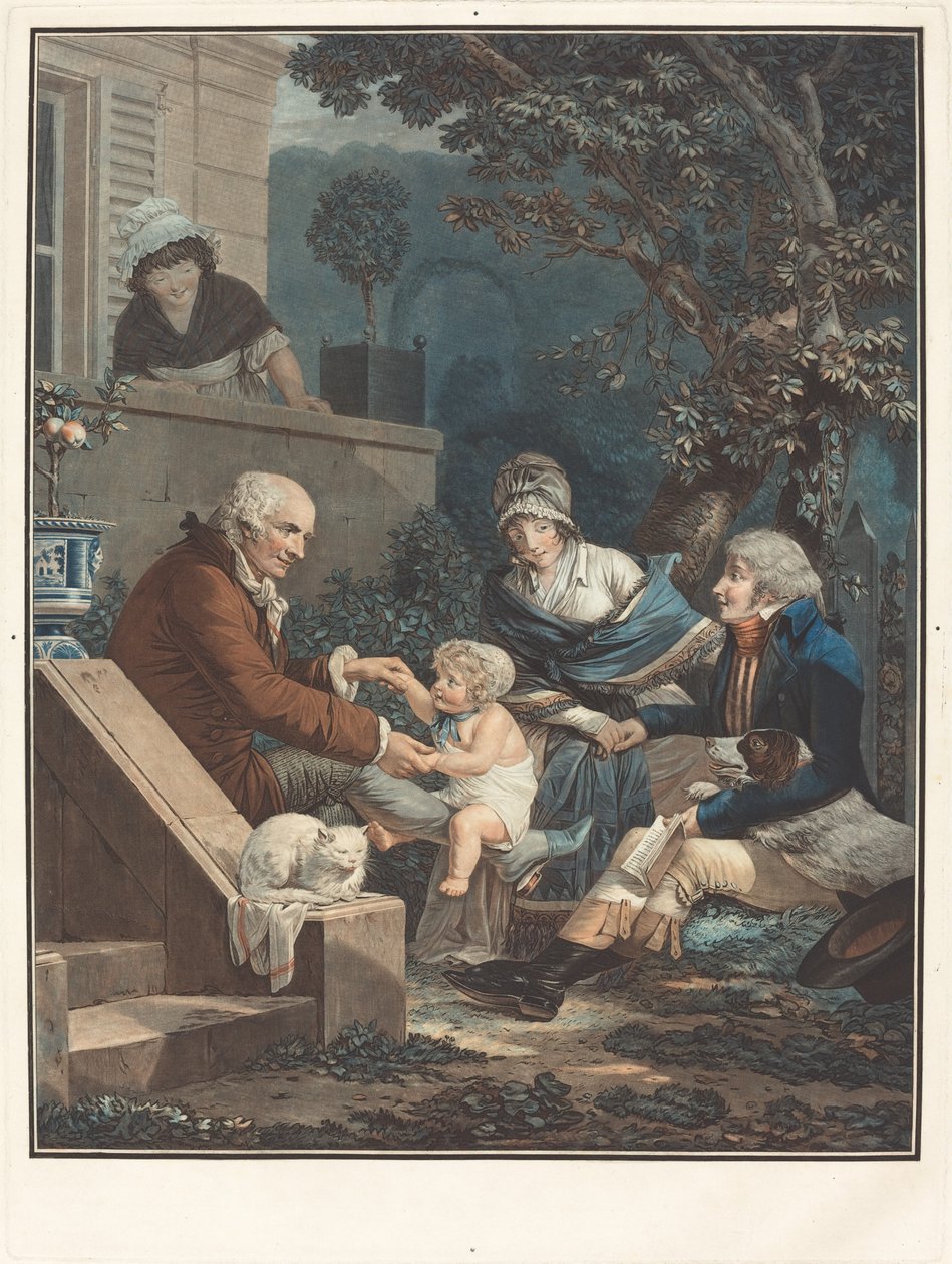 Prazeres paternos de Philibert Louis Debucourt