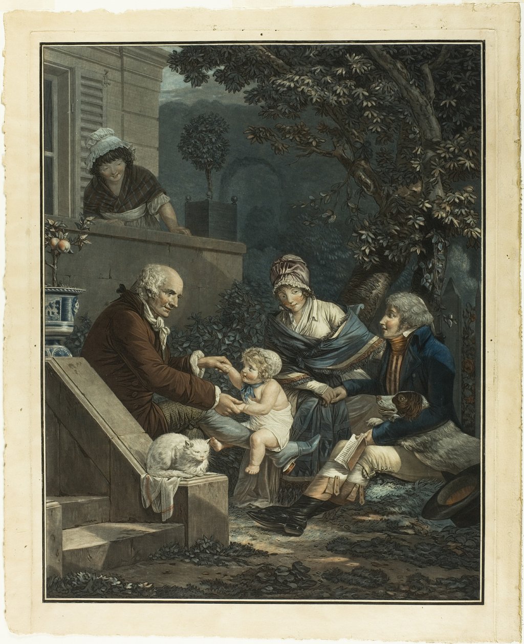 Prazeres paternos de Philibert Louis Debucourt