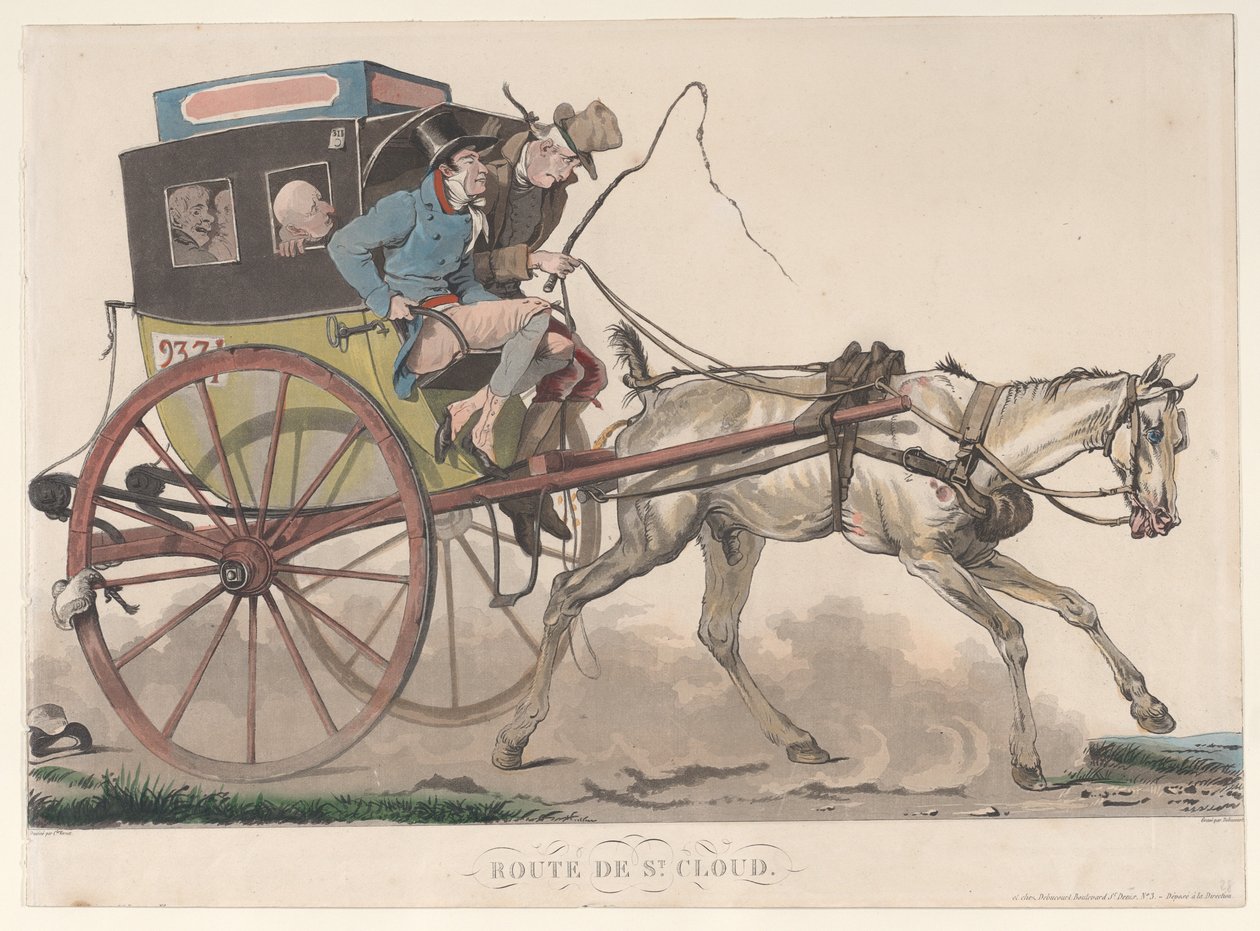 Estrada para St. Cloud, 1816. de Philibert Louis Debucourt