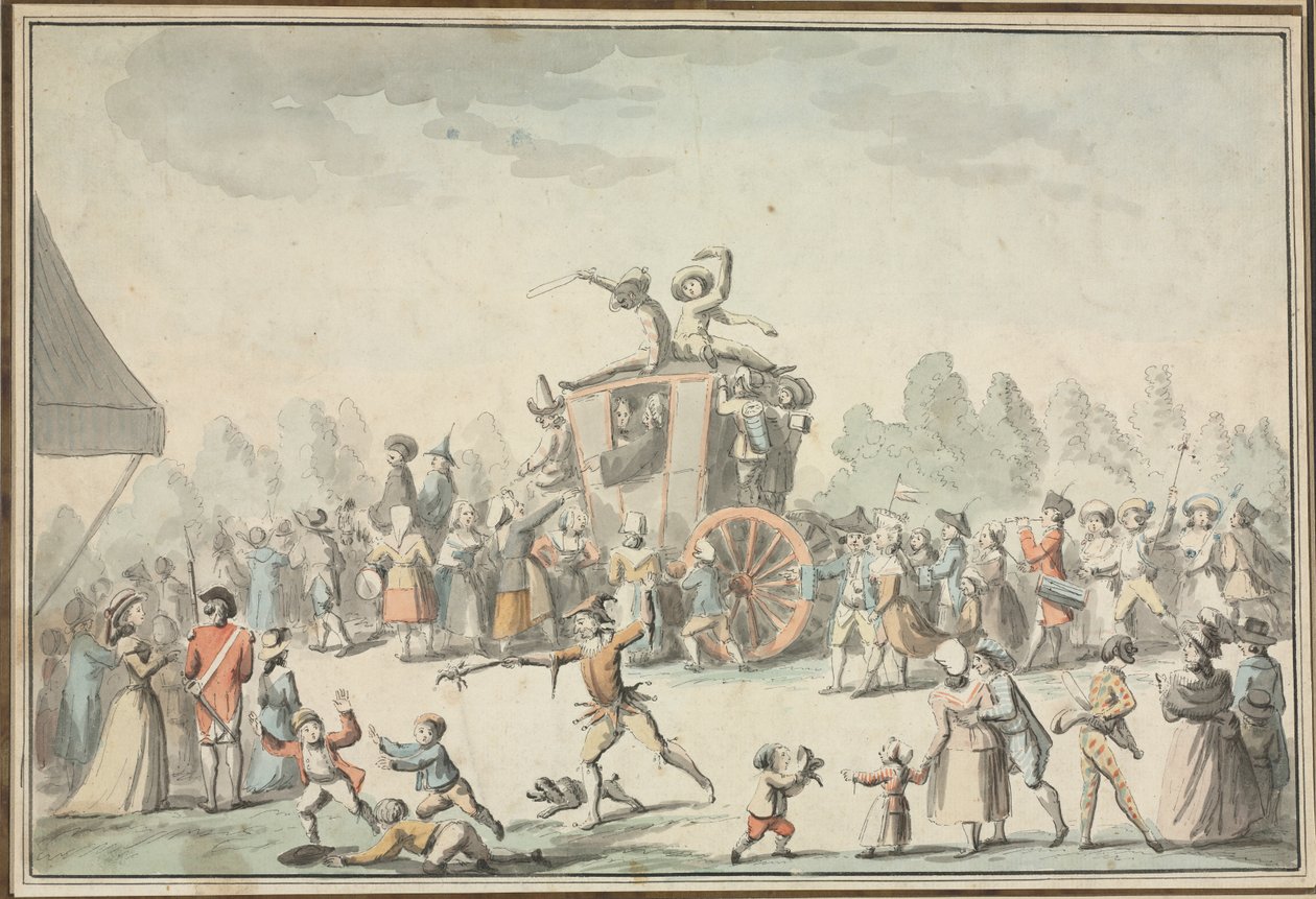 cena de carnaval de Philibert Louis Debucourt