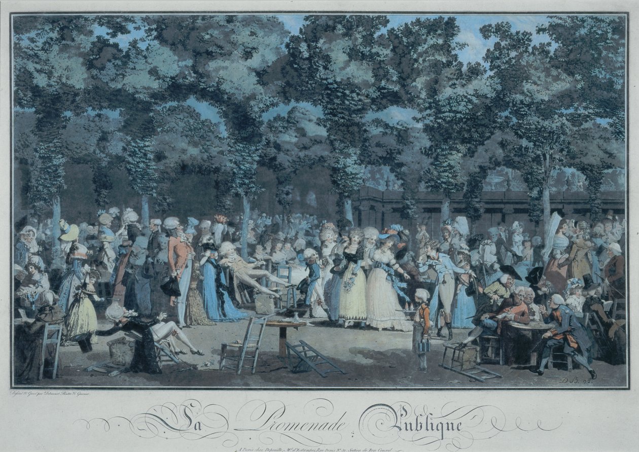A Promenade Pública de Philibert Louis Debucourt