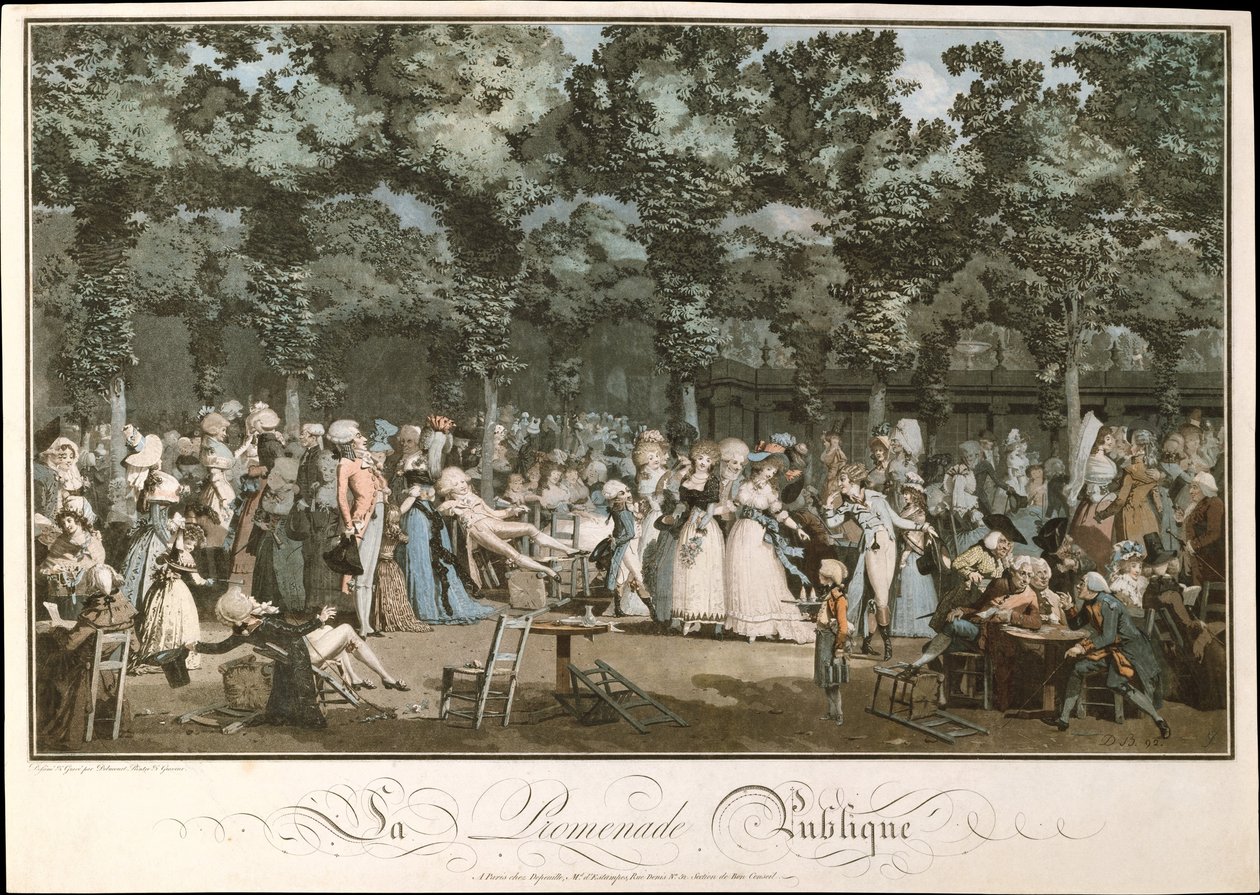 O passeio público, 1792 de Philibert Louis Debucourt