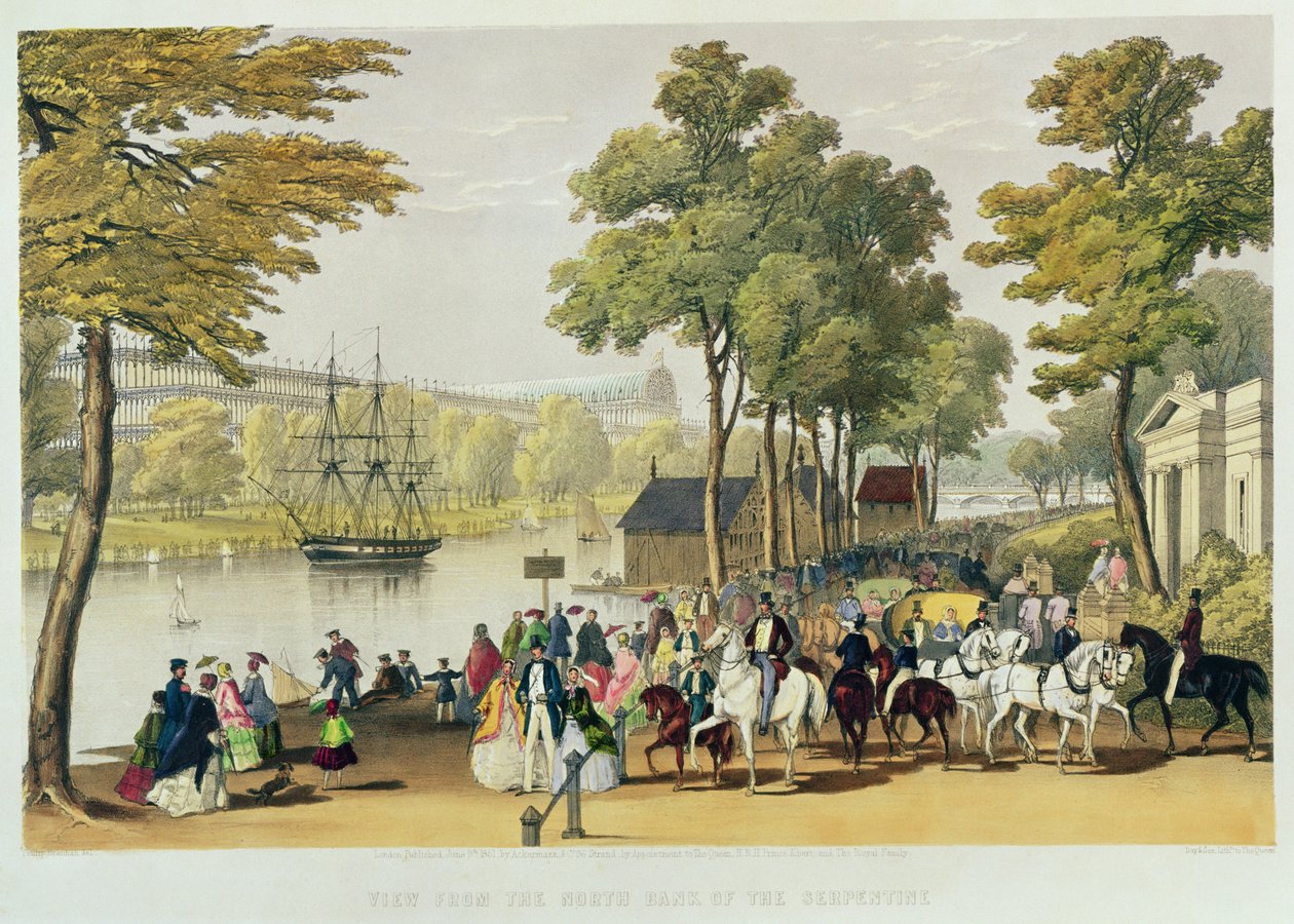 Vista da margem norte da Serpentina, 1851 de Philip Brannan